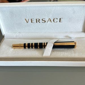 Versace roller pen black and gold